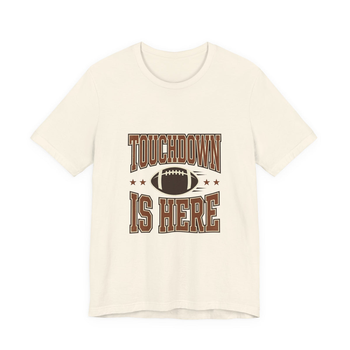Touchdown Is Here T-Shirt | Football Season Retro Helmet & Script