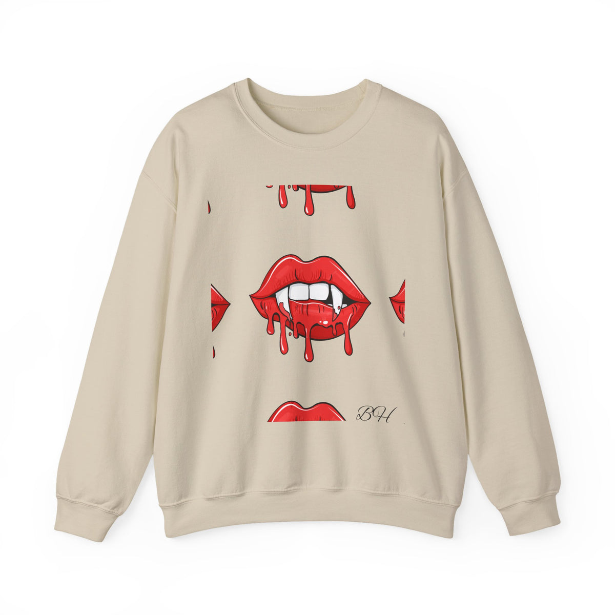 Bloody Lips Graphic Crewneck Sweatshirt