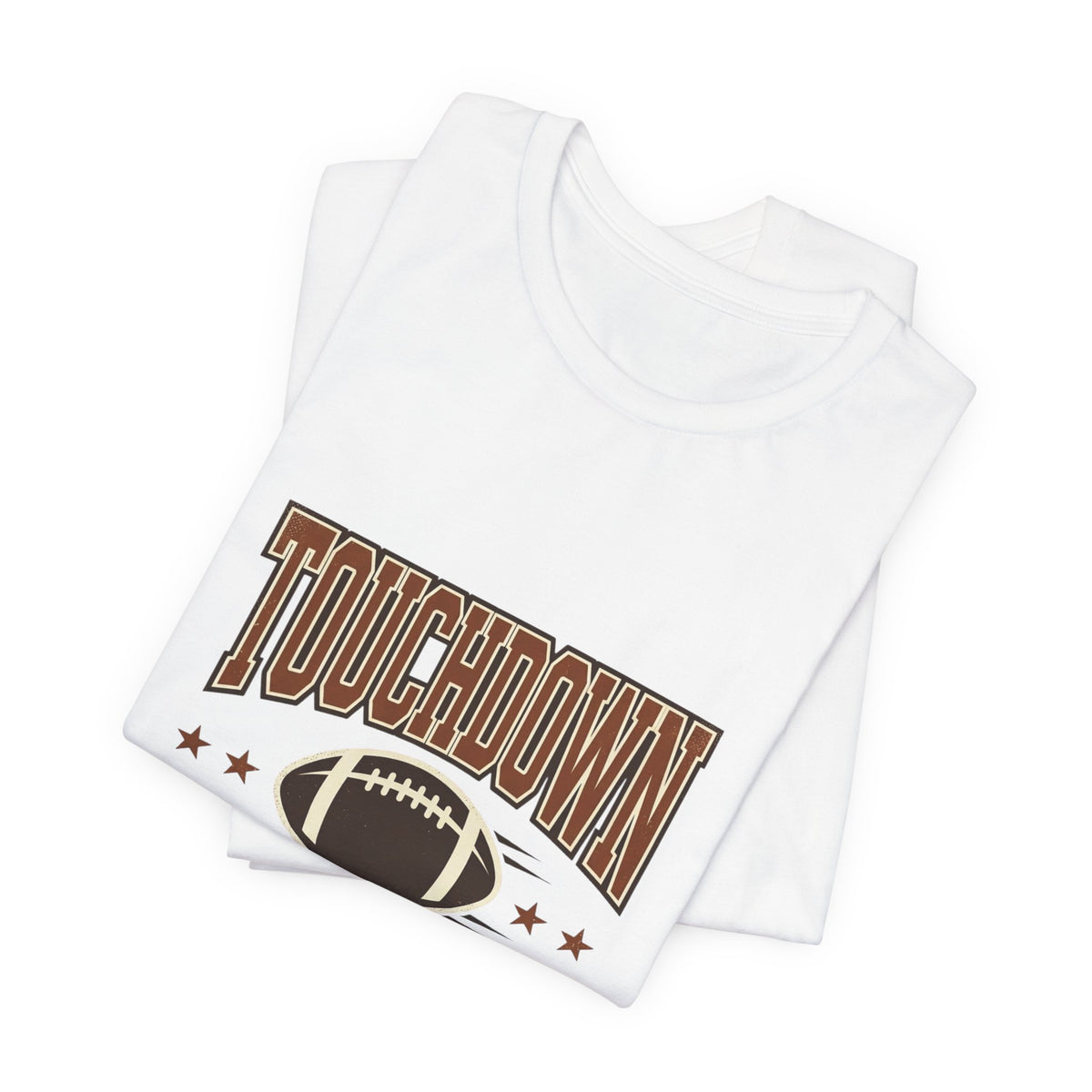 Touchdown Is Here T-Shirt | Football Season Retro Helmet & Script