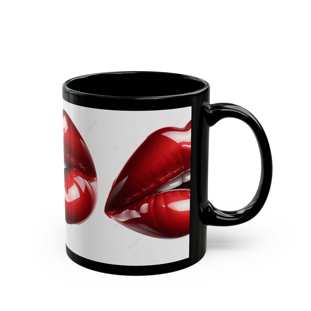 Red Gloss Lip Print Mug — Sexy Kiss Coffee Cup for Valentine’s & Gifts (11oz/15oz)