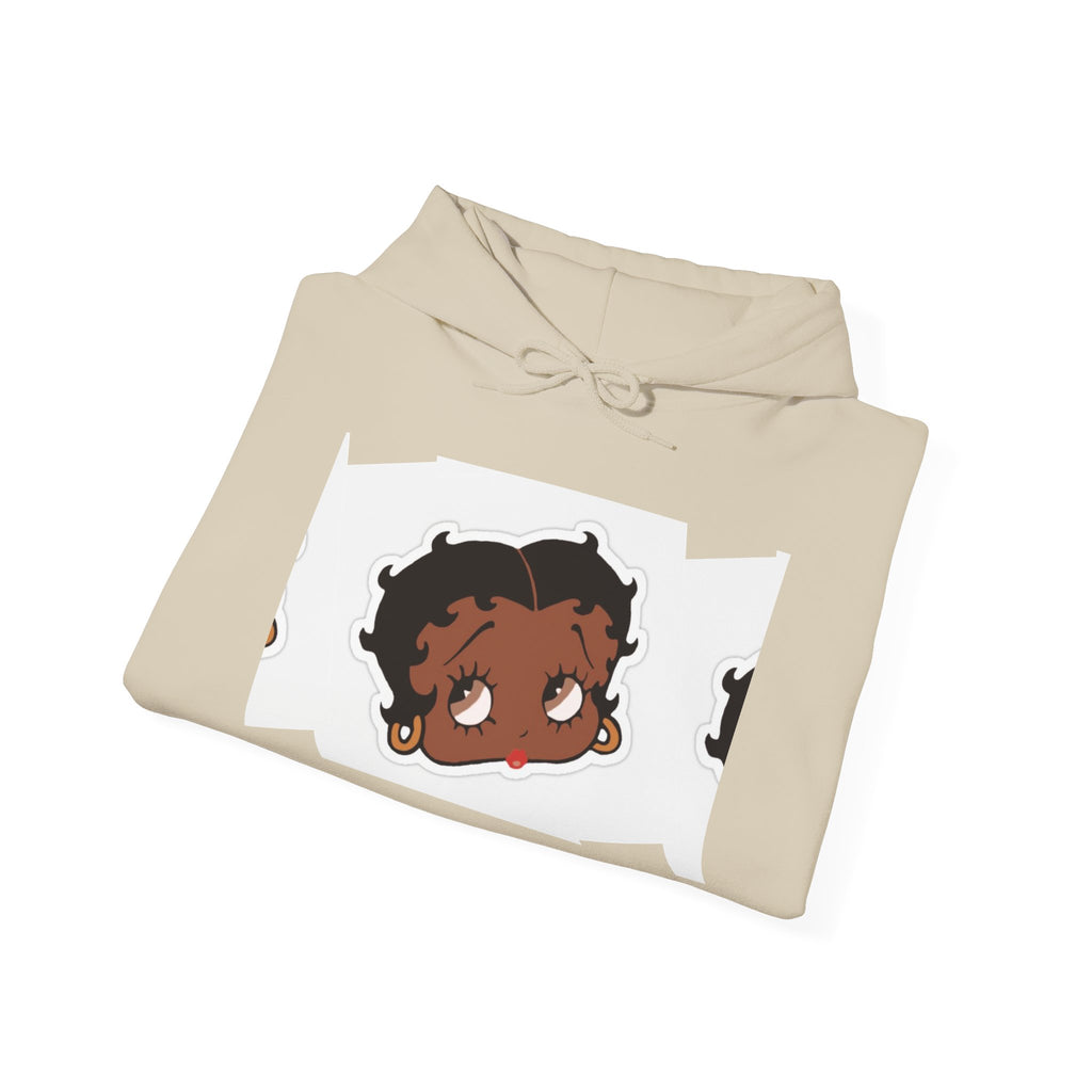 Afro Punk Girl Graphic Hoodie — Cute Retro Cartoon Character Pullover