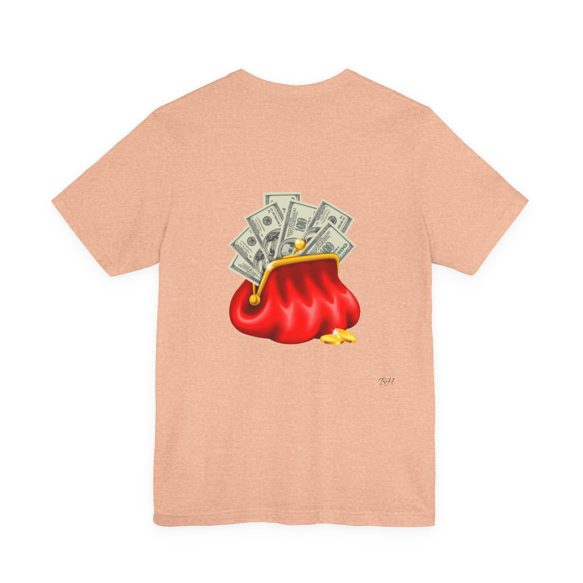 Gold Dollar Sign Tee — Minimalist Money Symbol Graphic T-Shirt