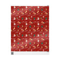 Christmas Pattern Wrapping Paper – Red Snowman, Reindeer & Tree Holiday Gift Wrap