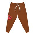 Blue Joggers with Dripping Lip Graphic — Athletic Streetwear Sweatpants