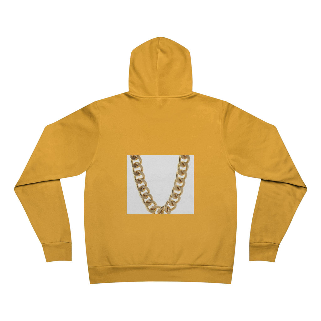 Gold Cuban Chain Hoodie — Graphic Pullover with Necklace Print