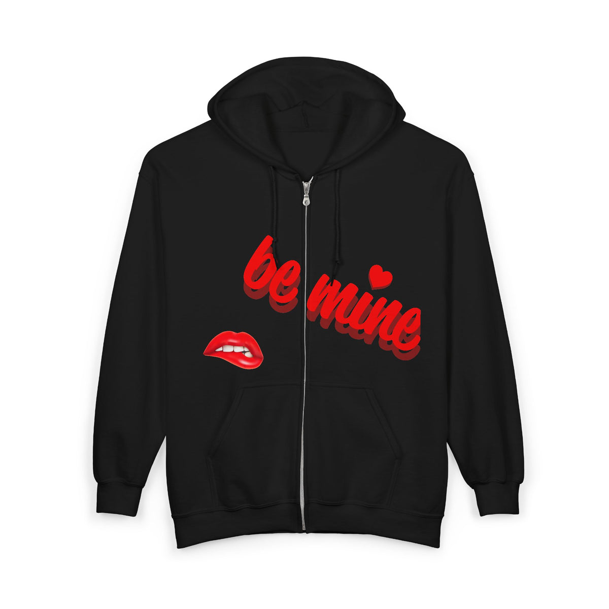 Zip Hoodie — Dark Cinematic Repeating Portrait Graphic