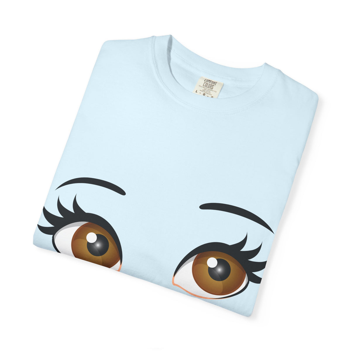 Kiss Face T-Shirt — Playful Lip Print Tee with Flirty Eyes