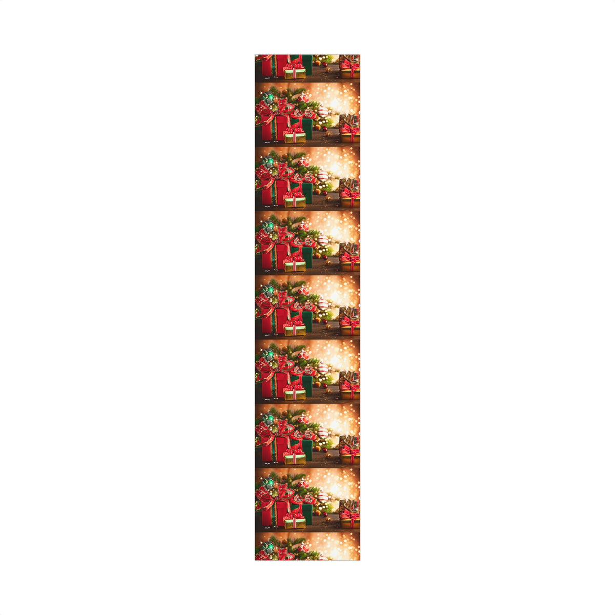 Christmas Gift Wrap Paper — Festive Presents & Bokeh Lights Holiday Wrapping