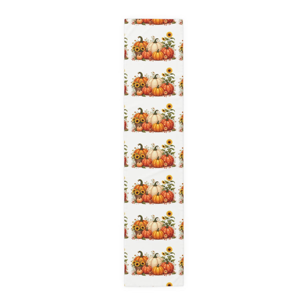 Nautical Lighthouse Cotton-Poly Table Runner — Coastal Blue Harbor Pattern
