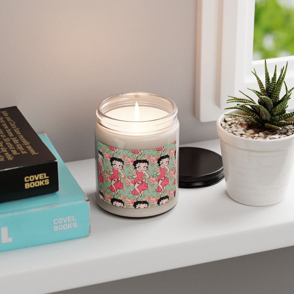 Betty Boop Floral 9oz Soy Candle — Sweet Vintage Rose Scent