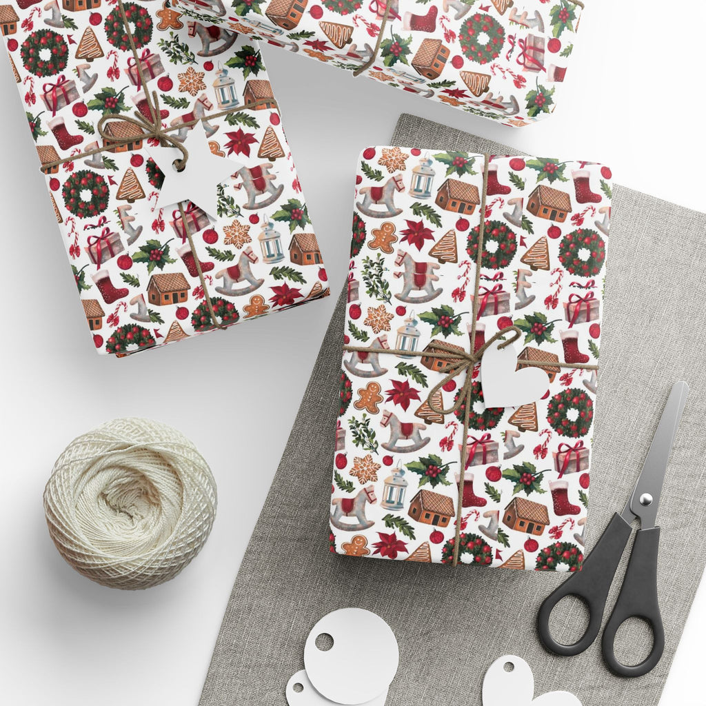 Christmas Cookies & Wreaths Wrapping Paper