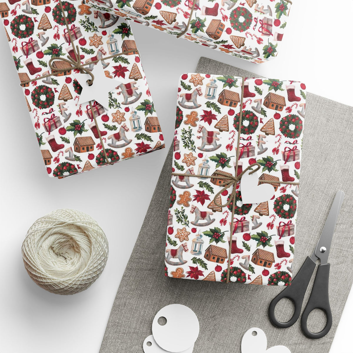 Christmas Cookies & Wreaths Wrapping Paper