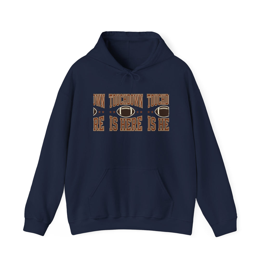 Football Is Here Hoodie | Football Season, Rustic Wood Grid Design