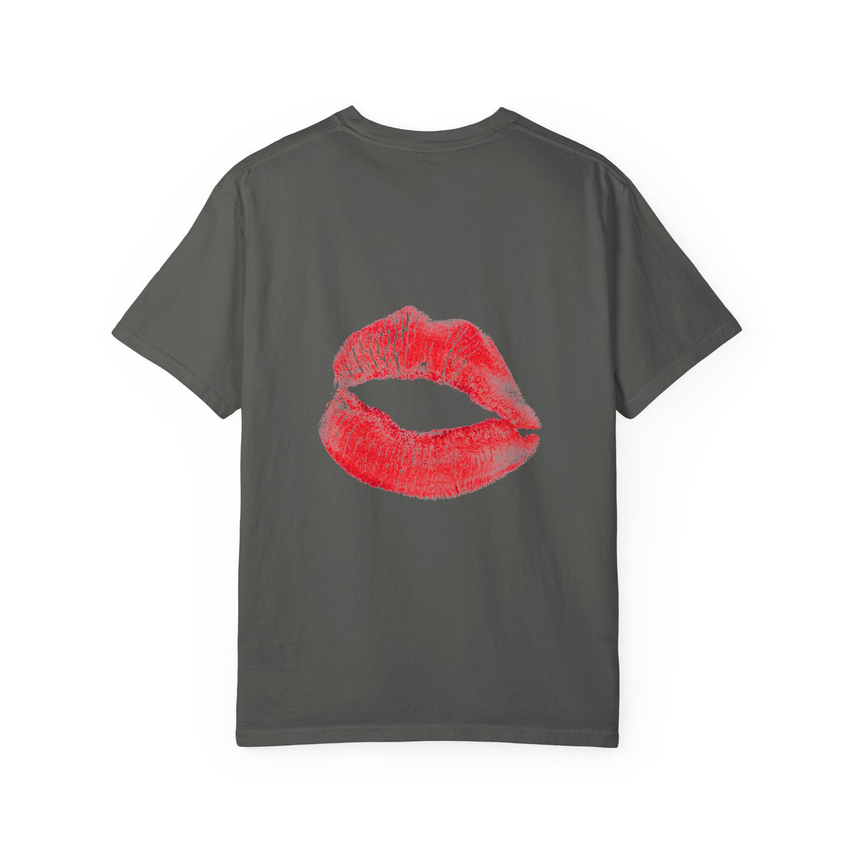 Kiss Face T-Shirt — Playful Lip Print Tee with Flirty Eyes