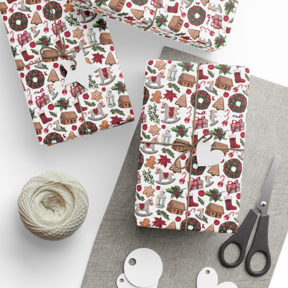 Christmas Cookies & Wreaths Wrapping Paper