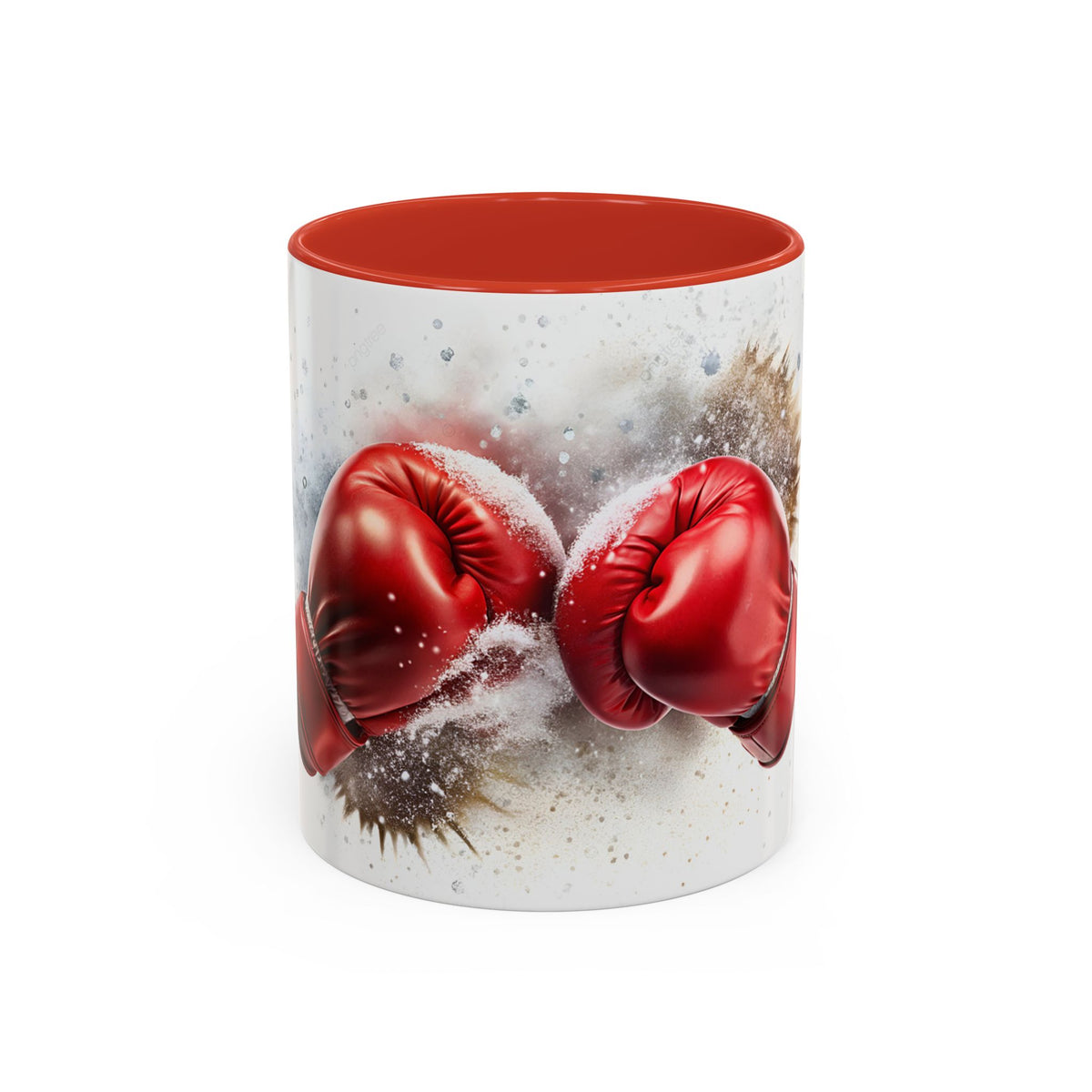 Boxing Gloves Coffee Mug — Retro Red Boxing Glove Accent Mug (11/15oz)