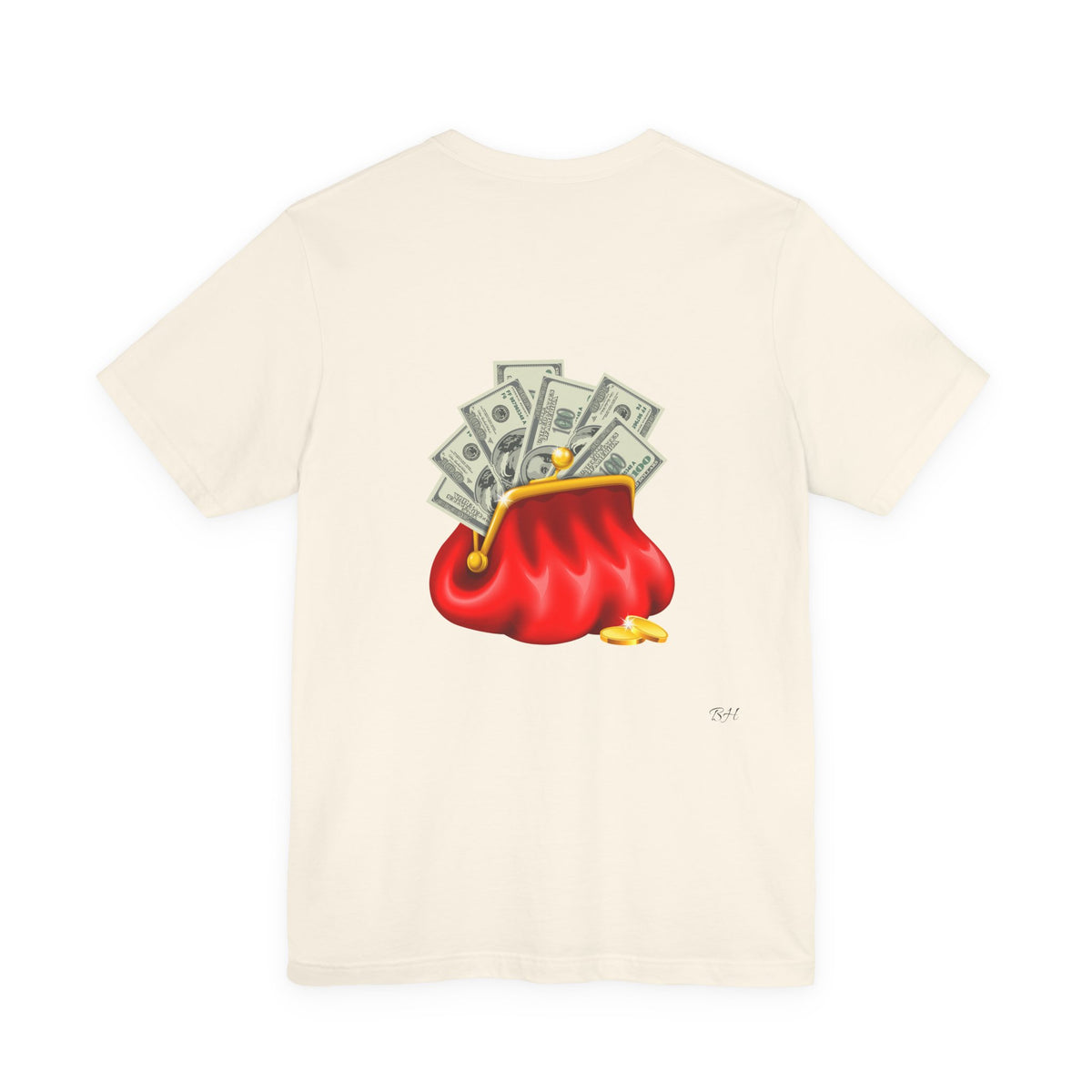 Gold Dollar Sign Tee — Minimalist Money Symbol Graphic T-Shirt