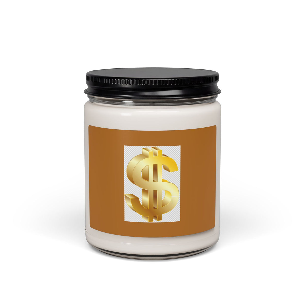 Money Symbol Soy Candle — 9oz Scented Jar Candle (Golden Dollar Sign)