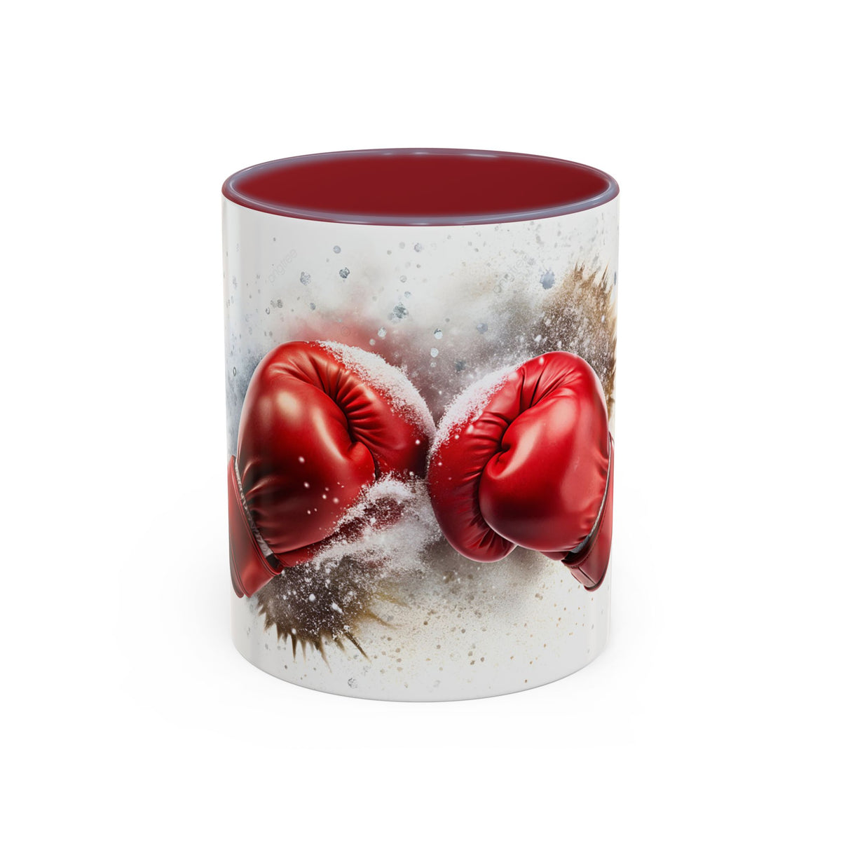 Boxing Gloves Coffee Mug — Retro Red Boxing Glove Accent Mug (11/15oz)
