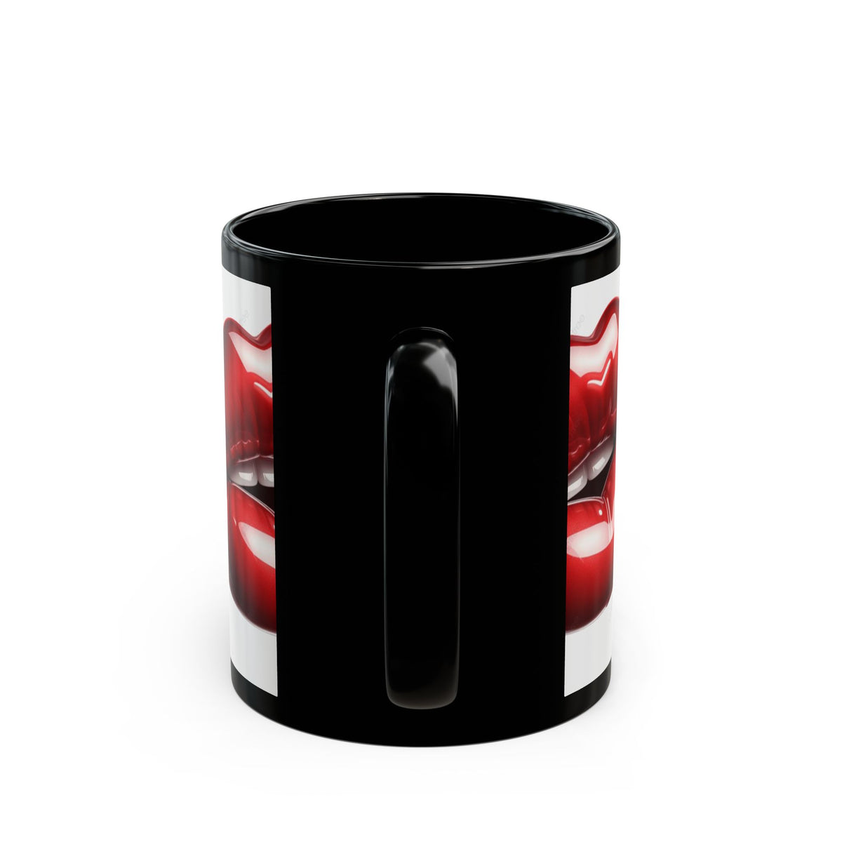 Red Gloss Lip Print Mug — Sexy Kiss Coffee Cup for Valentine’s & Gifts (11oz/15oz)