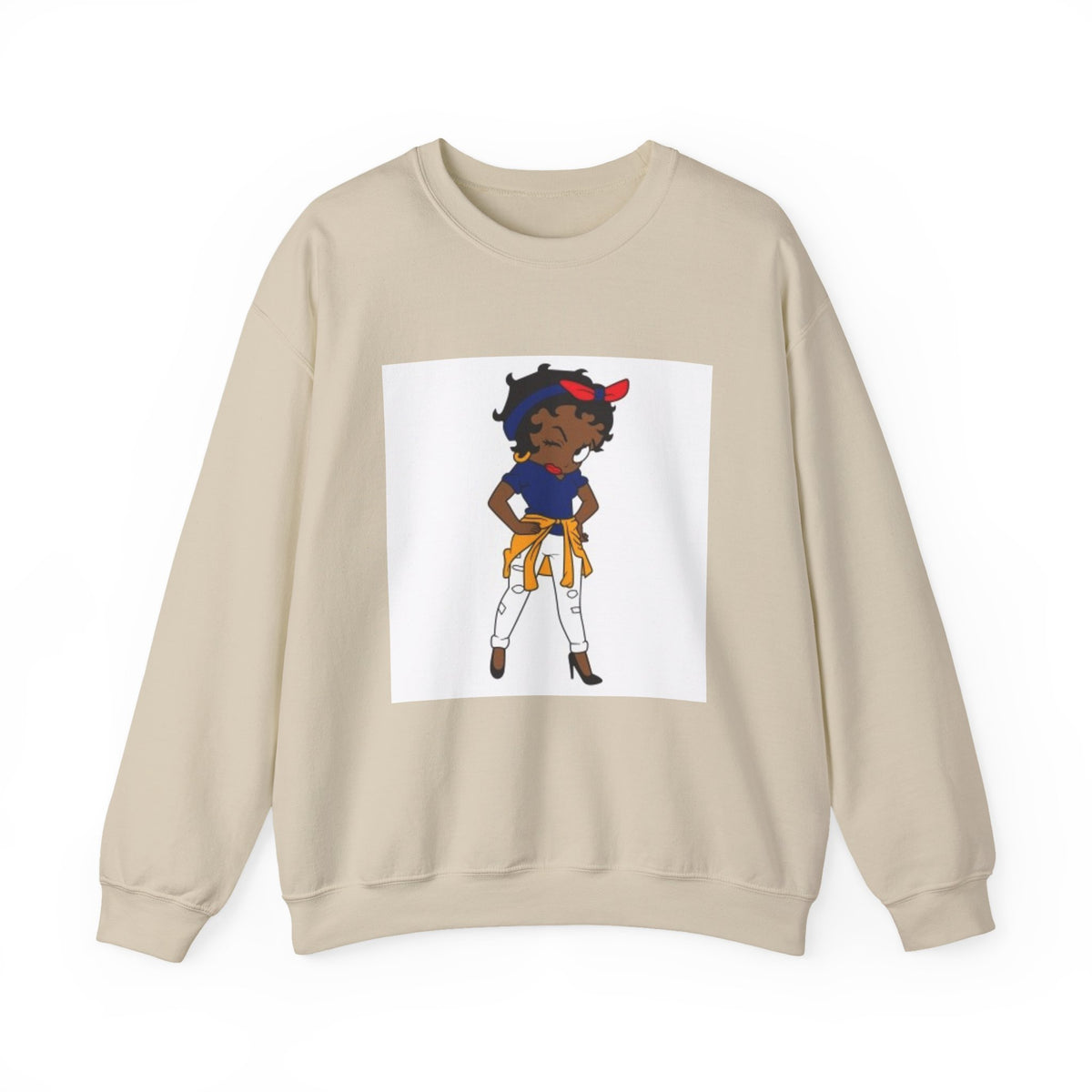 Crewneck Sweatshirt — Cute Girl Illustration Graphic