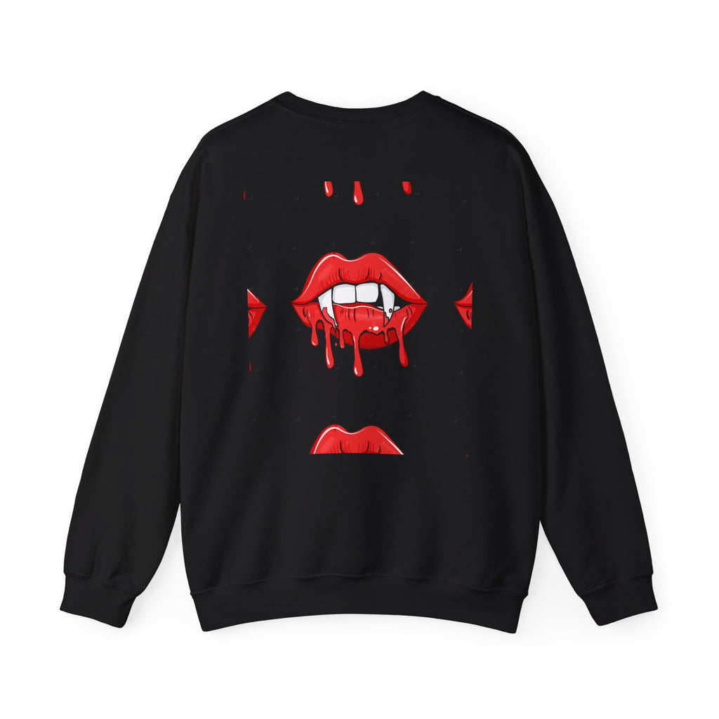 Bloody Lips Graphic Crewneck Sweatshirt