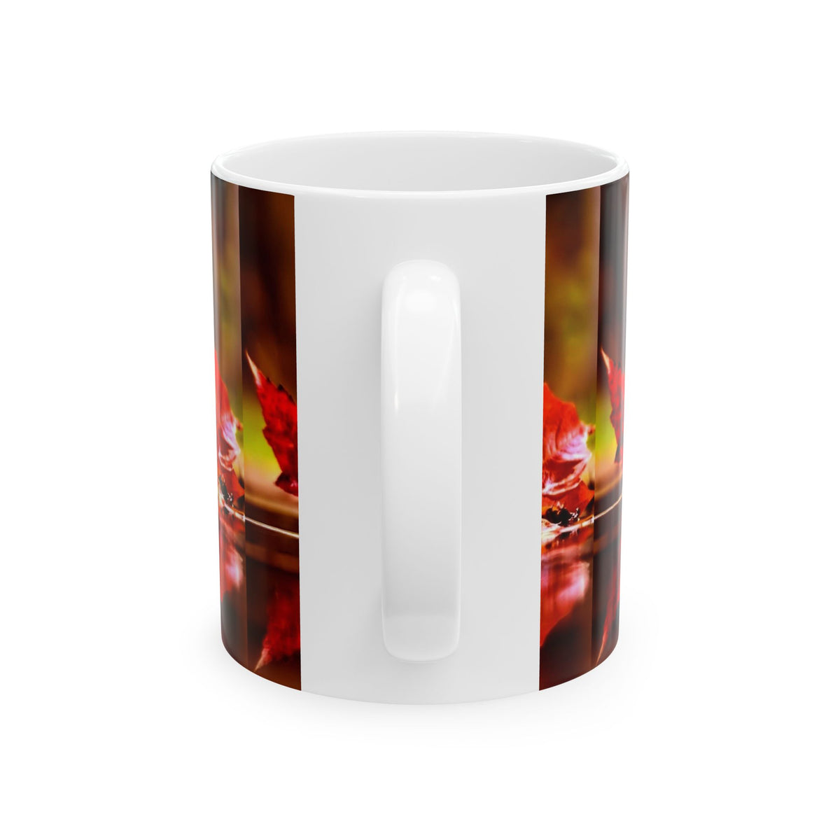 Autumn Leaves Ceramic Mug - Fall Foliage Coffee Cup (11oz & 15oz)