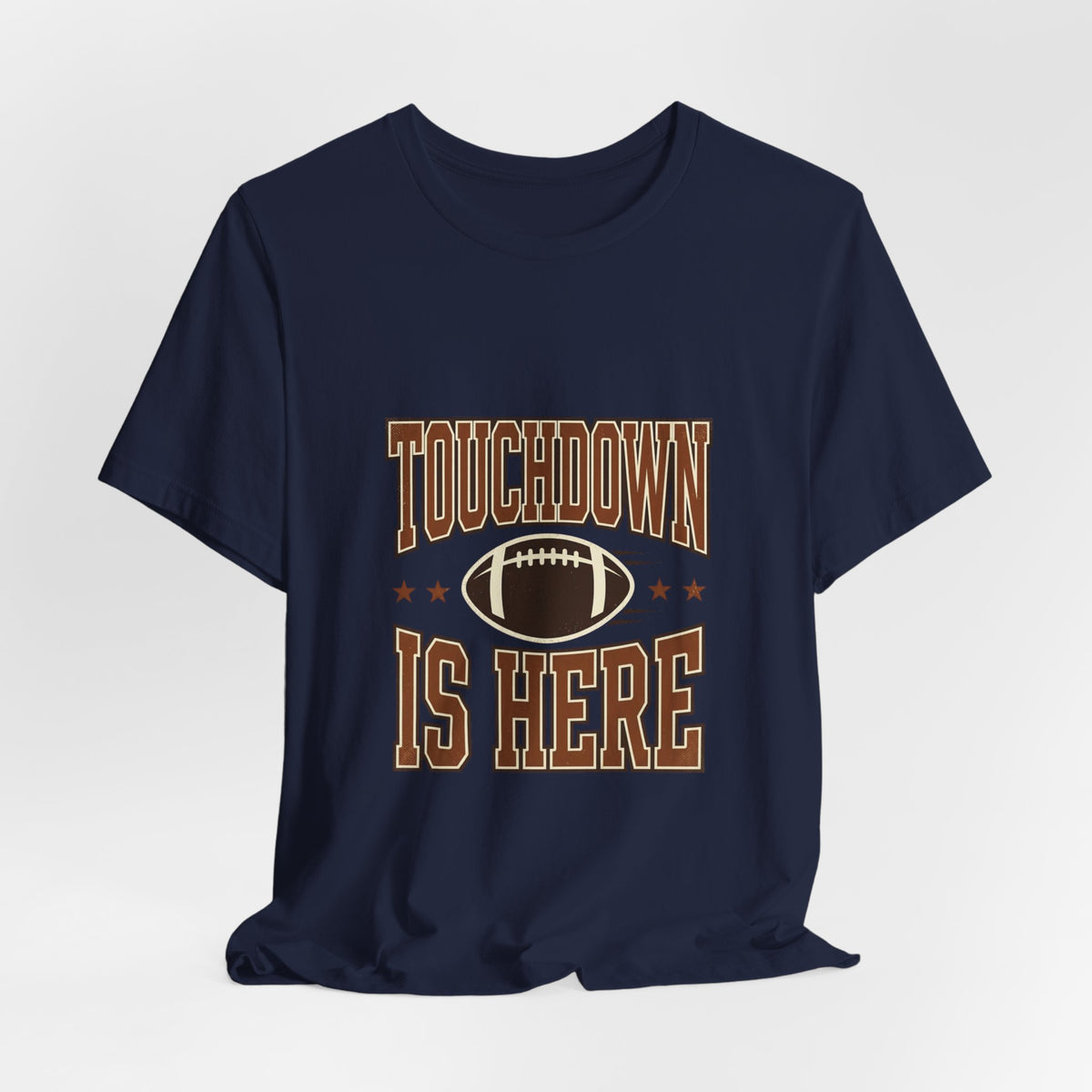 Touchdown Is Here T-Shirt | Football Season Retro Helmet & Script