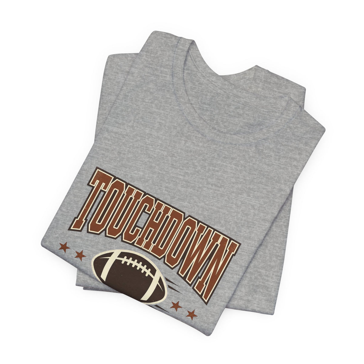 Touchdown Is Here T-Shirt | Football Season Retro Helmet & Script