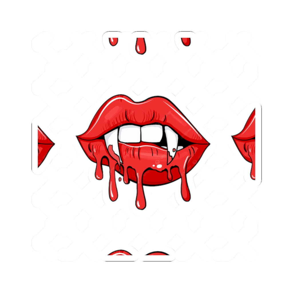 Dripping Vampire Lips Kiss-Cut Sticker