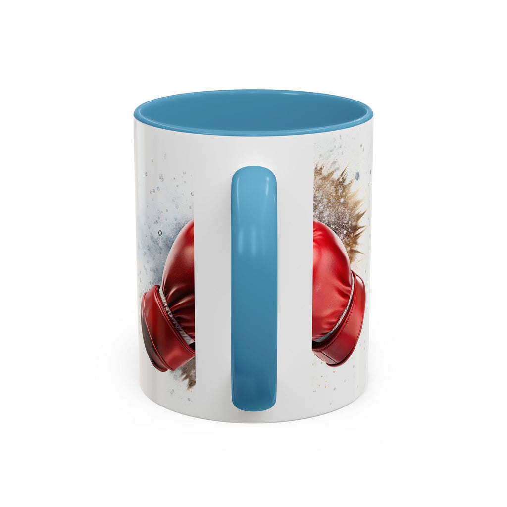 Boxing Gloves Coffee Mug — Retro Red Boxing Glove Accent Mug (11/15oz)