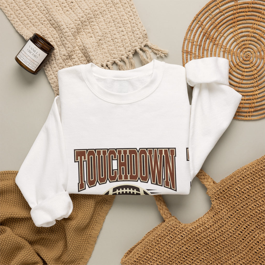 Touchdown Is Here Sweatshirt | Football Season Crewneck, Game Day Tee