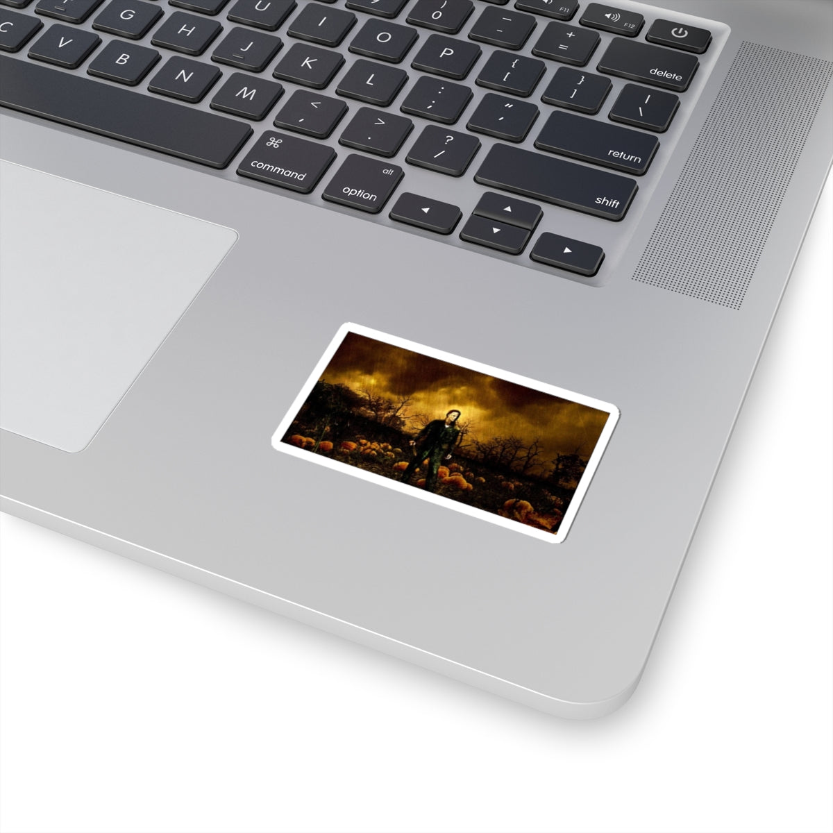 Horror Pumpkin Field Sticker — Michael Myers Halloween Kiss-Cut Decal