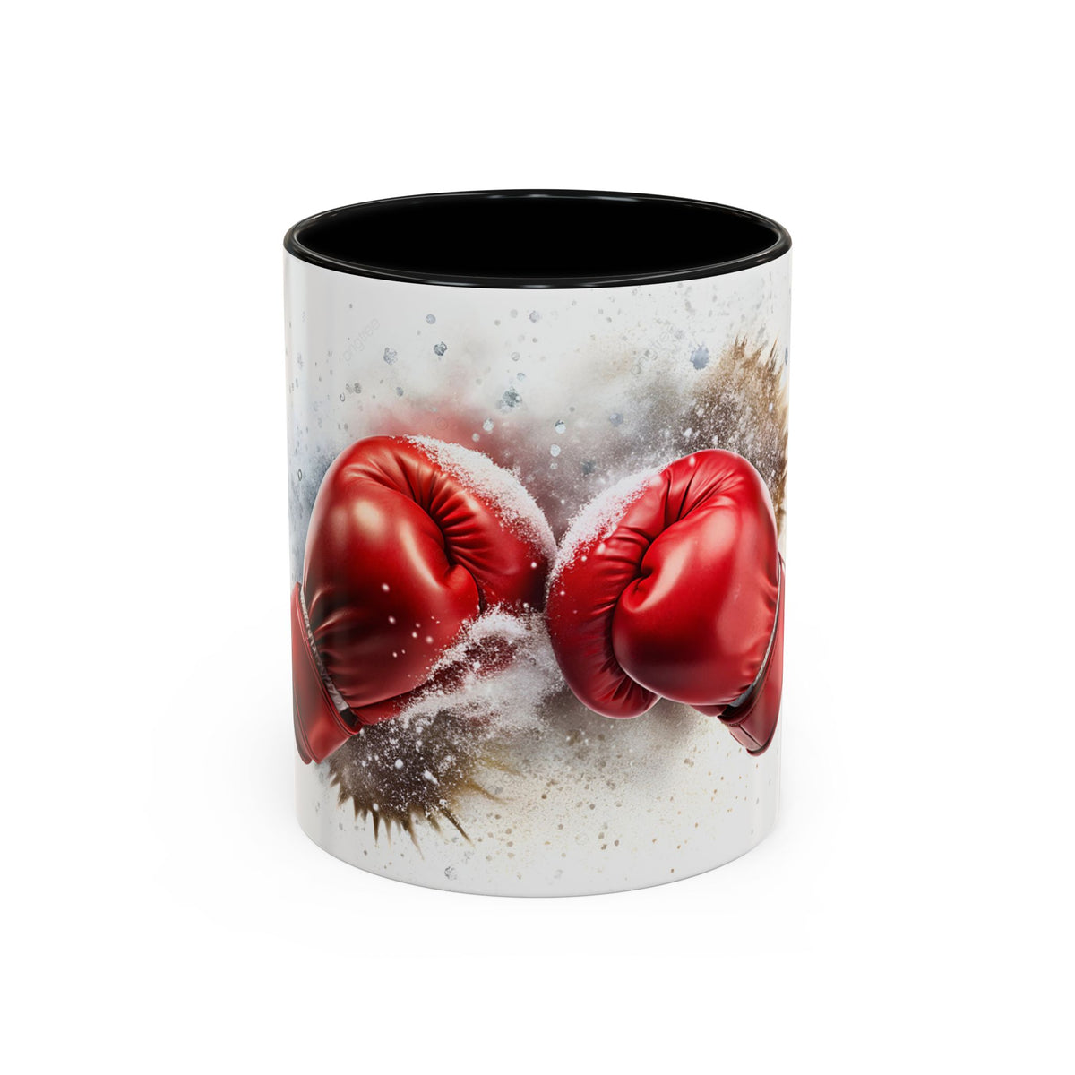 Boxing Gloves Coffee Mug — Retro Red Boxing Glove Accent Mug (11/15oz)
