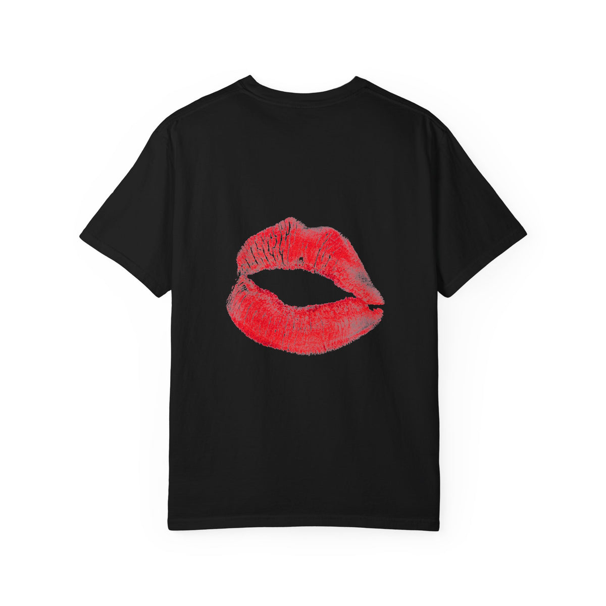 Kiss Face T-Shirt — Playful Lip Print Tee with Flirty Eyes