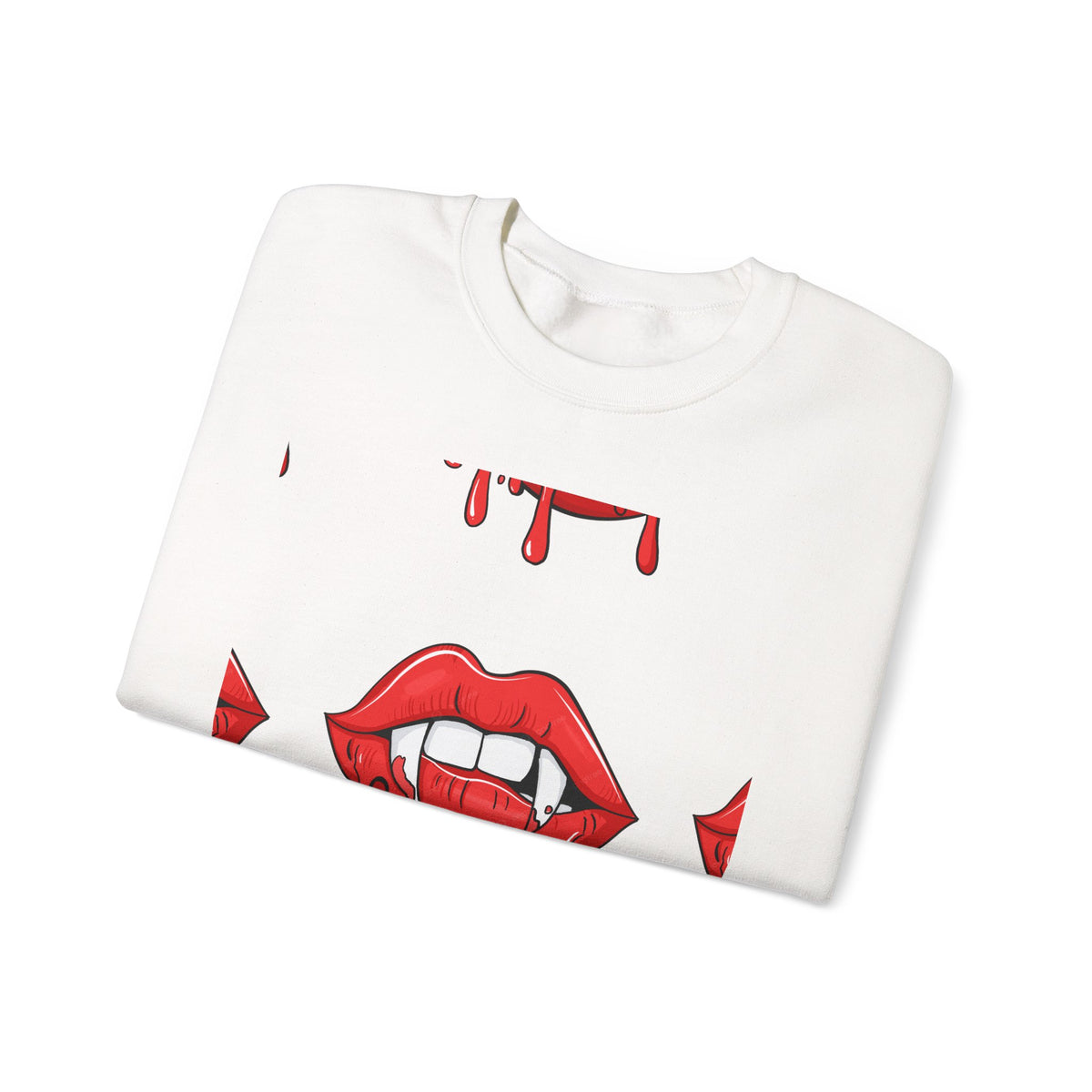 Bloody Lips Graphic Crewneck Sweatshirt