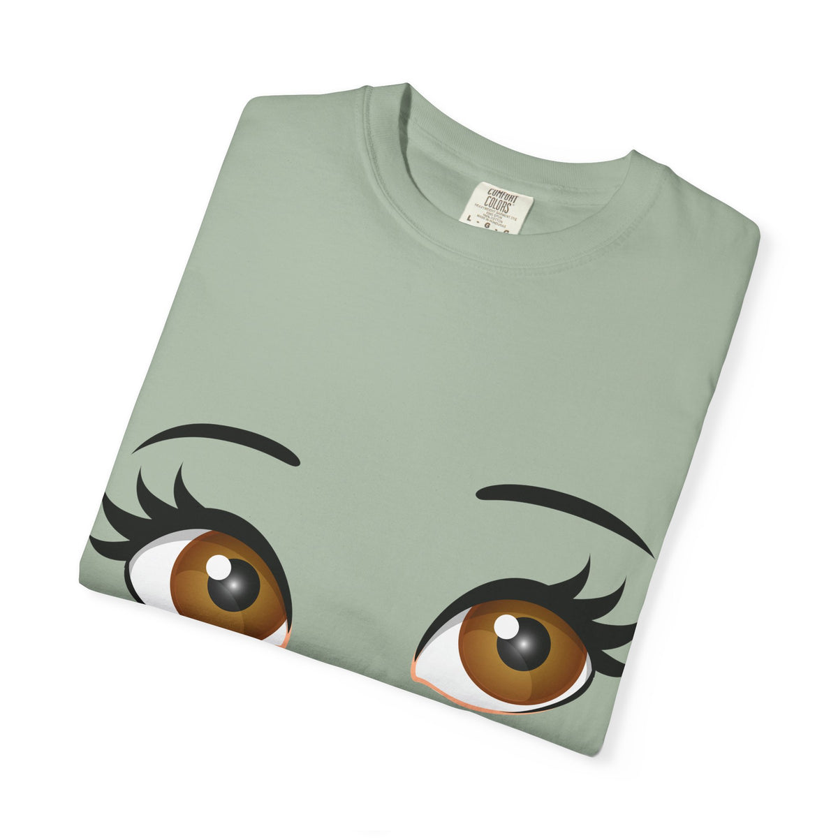 Kiss Face T-Shirt — Playful Lip Print Tee with Flirty Eyes