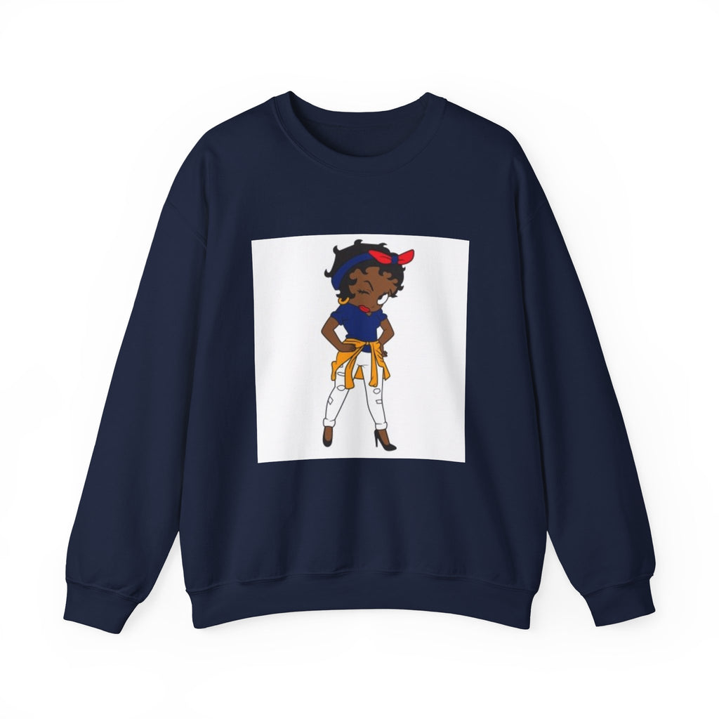 Crewneck Sweatshirt — Cute Girl Illustration Graphic