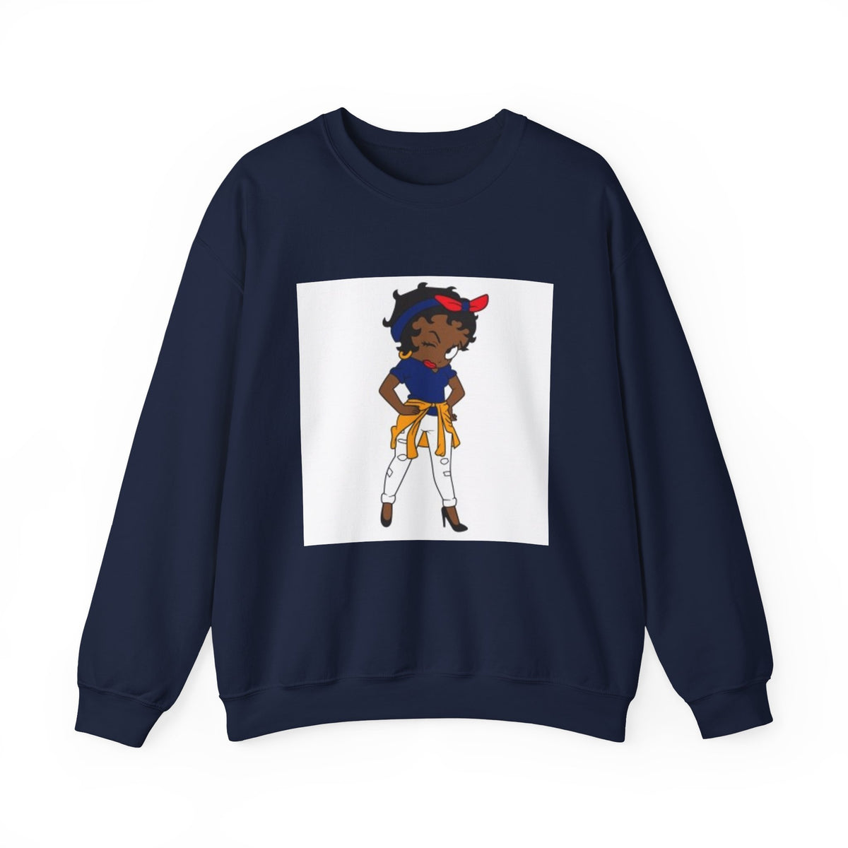 Crewneck Sweatshirt — Cute Girl Illustration Graphic