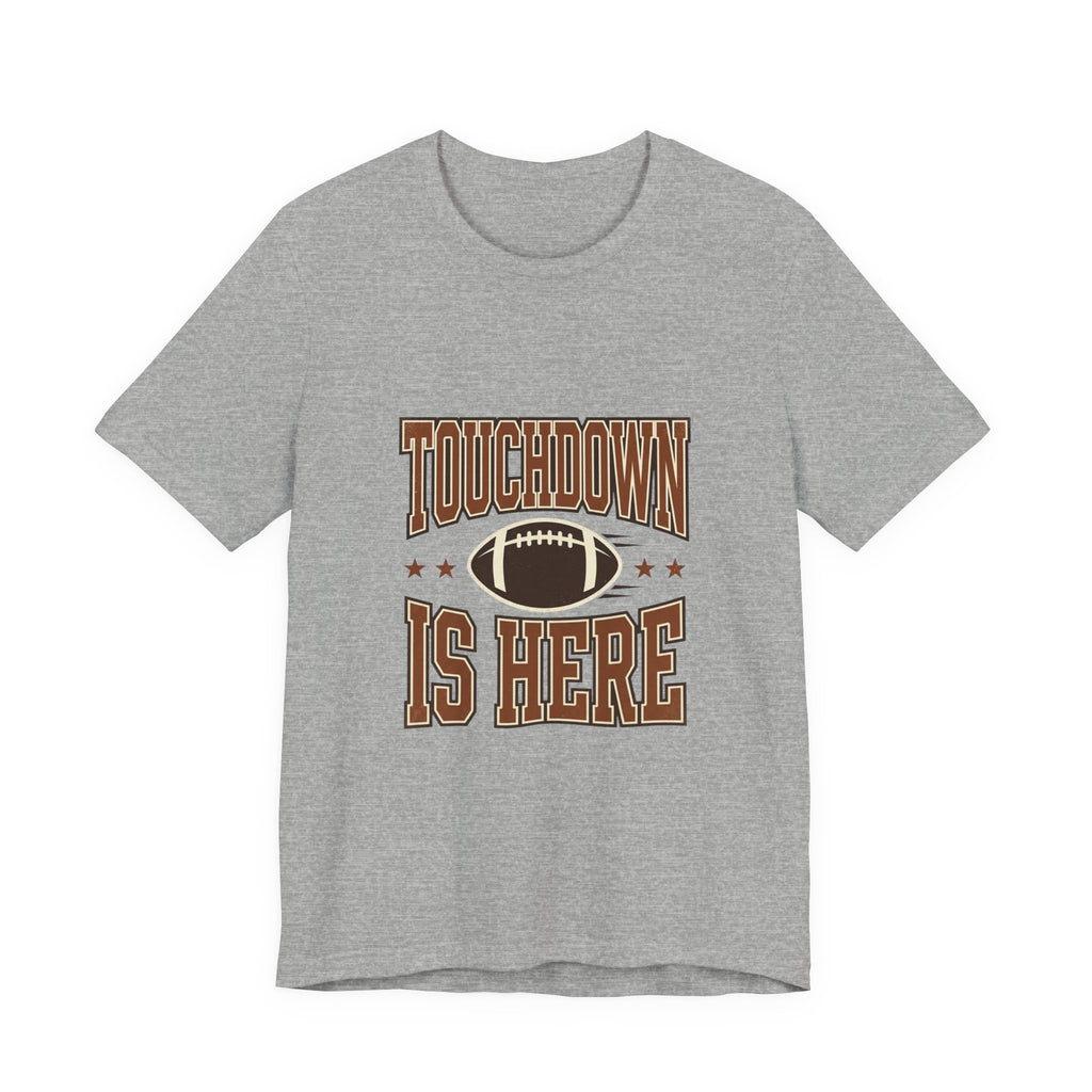 Touchdown Is Here T-Shirt | Football Season Retro Helmet & Script