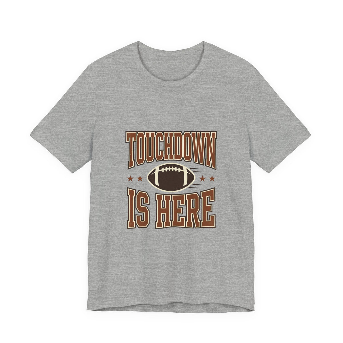 Touchdown Is Here T-Shirt | Football Season Retro Helmet & Script