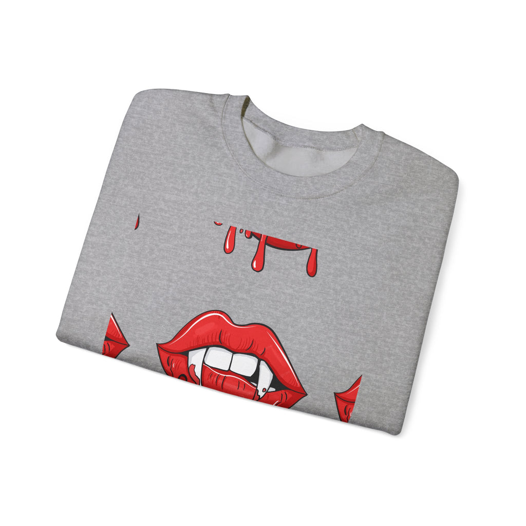 Bloody Lips Graphic Crewneck Sweatshirt