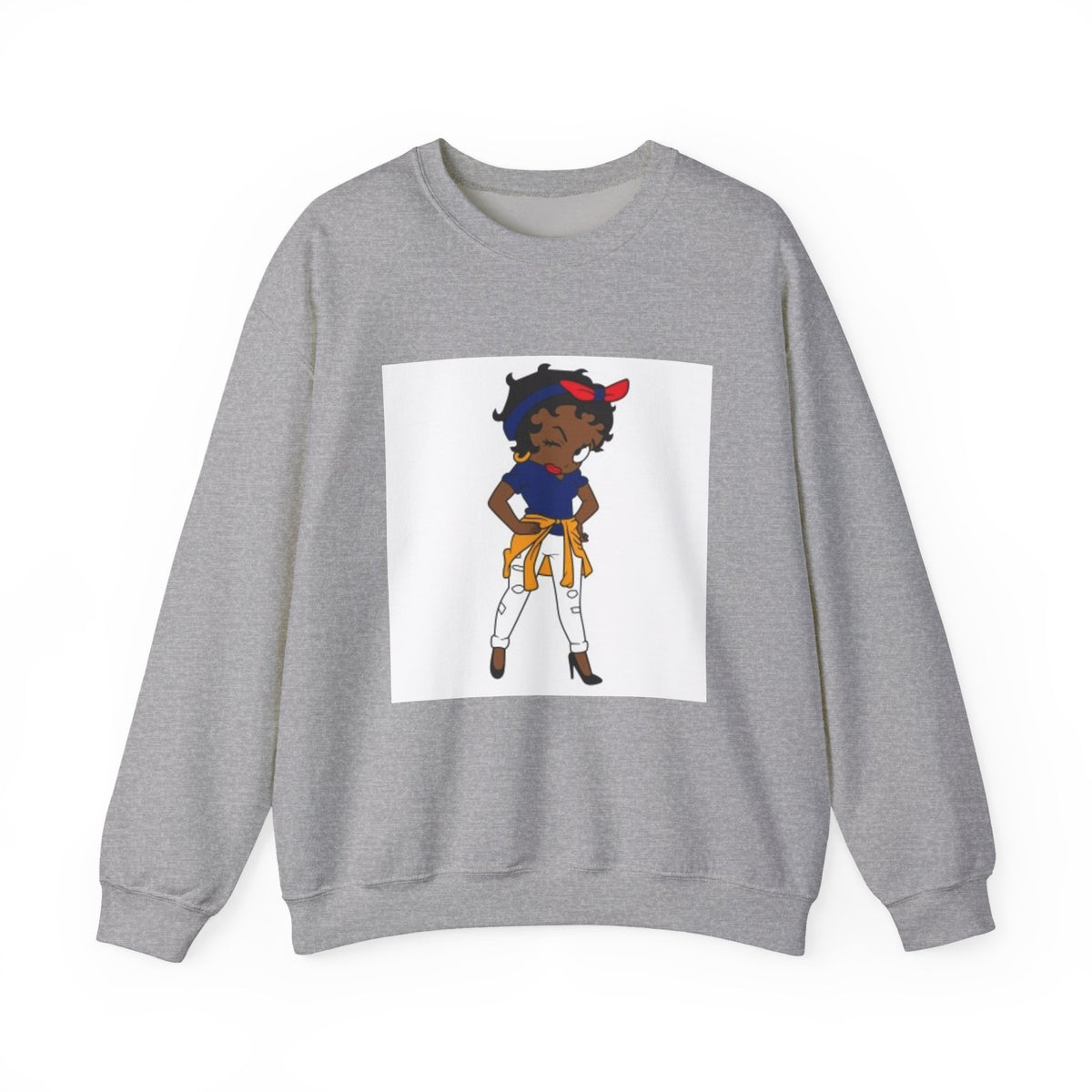 Crewneck Sweatshirt — Cute Girl Illustration Graphic