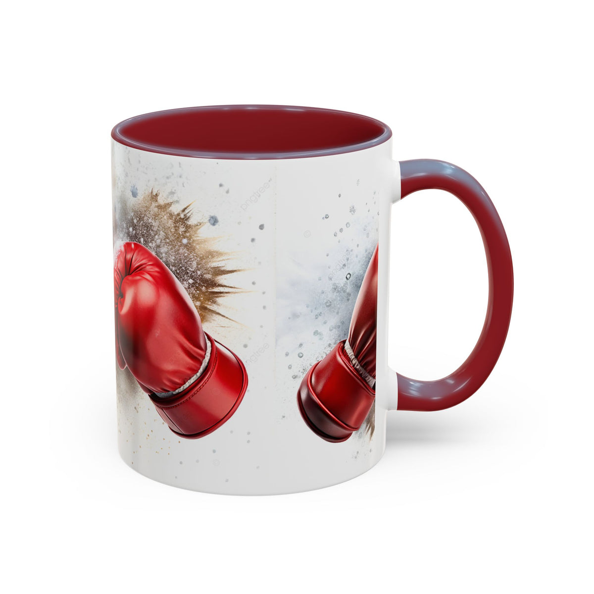 Boxing Gloves Coffee Mug — Retro Red Boxing Glove Accent Mug (11/15oz)