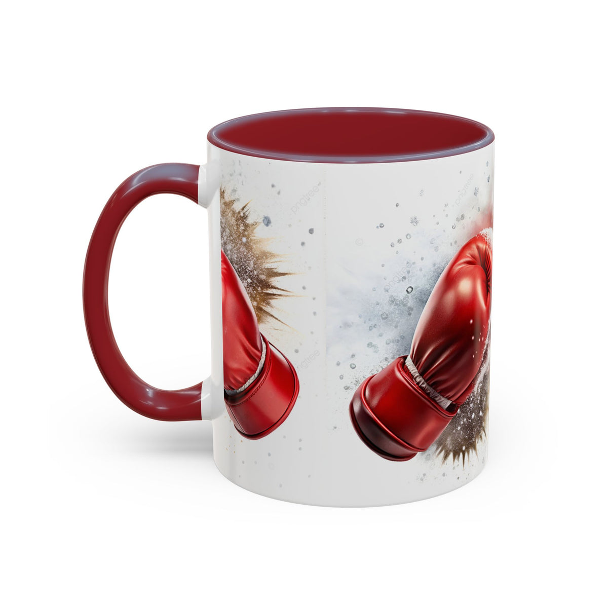 Boxing Gloves Coffee Mug — Retro Red Boxing Glove Accent Mug (11/15oz)