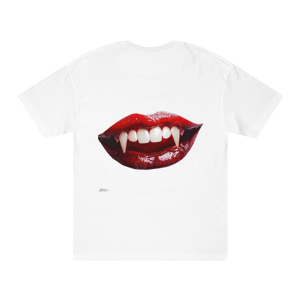 Vampire Kiss Tee — Red Lip Fangs Graphic T-Shirt